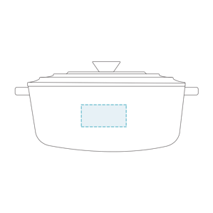 Enamelled Casserole with Black Iron Lid